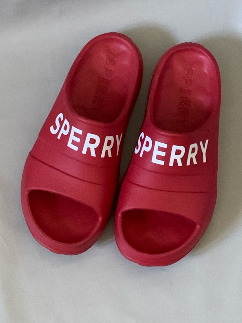 Sperry Red Float Slide Sandals Preowned Size Small M6/W8